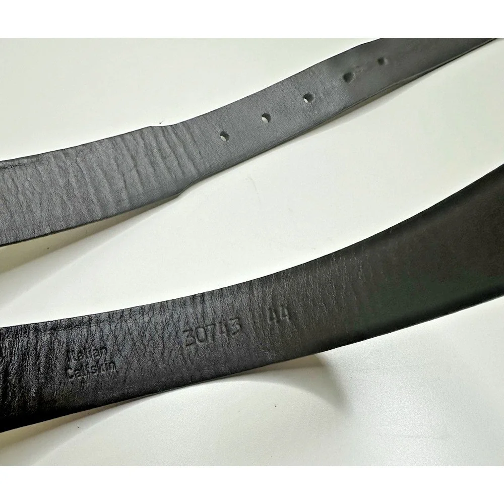 Remo Tulliani Mens Size 44 Genuine Leather Belt Brown Textured Lizard‎